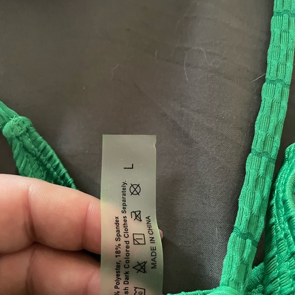 Green string bikini like new - Picture 2 of 4